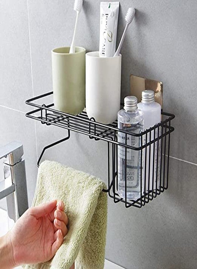 Nirvik Stainless Steel Bathroom Corner Shelf | Kitchen Organizer Stand | Bathroom Racks and Wall Shelves for Your Homes | Adhesive Sticker Support Without Drilling (Bathroom Storage Rack-S97) - Image 1